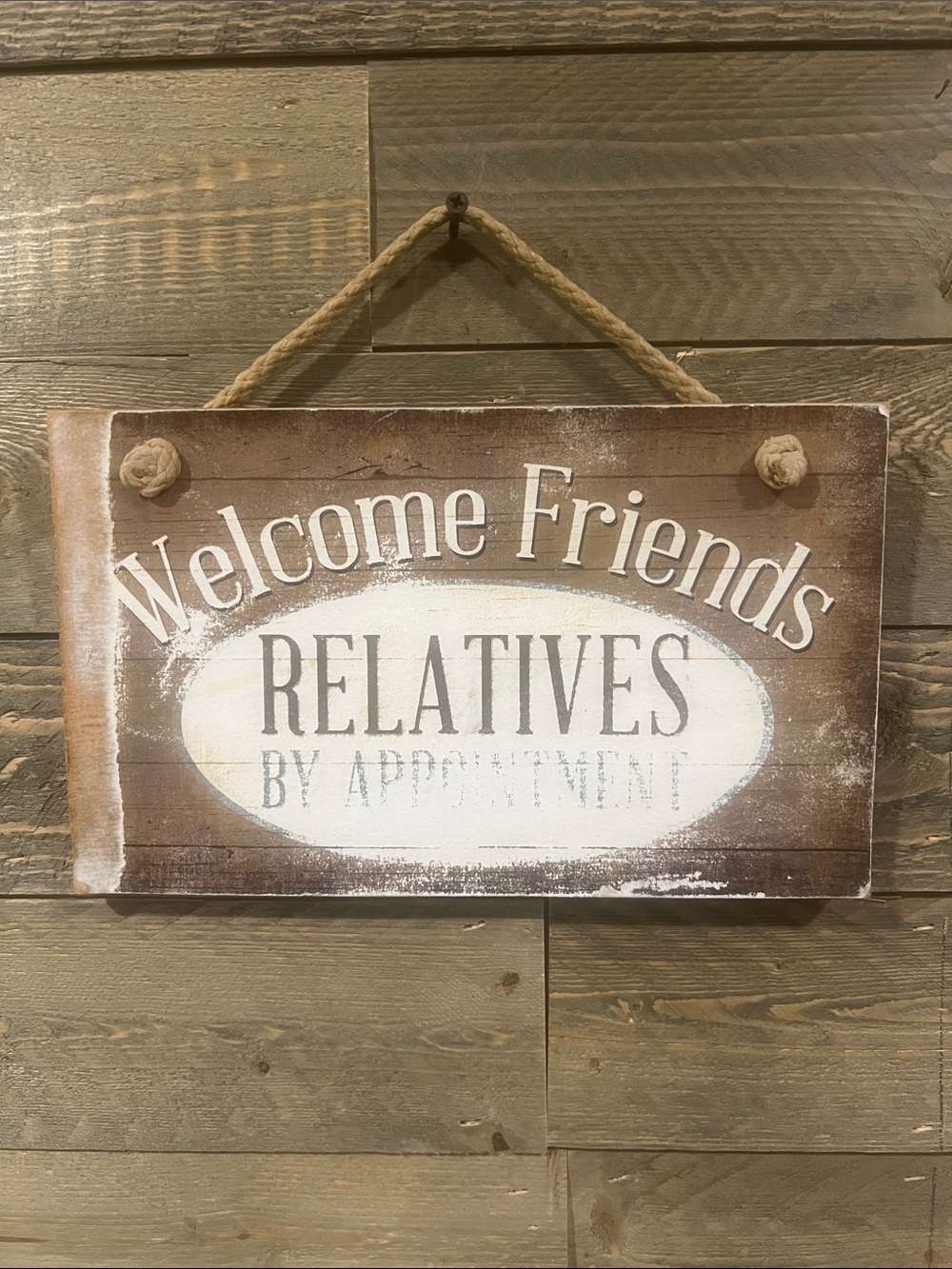 WELCOME SIGN Funny Relatives by Appointment Only
